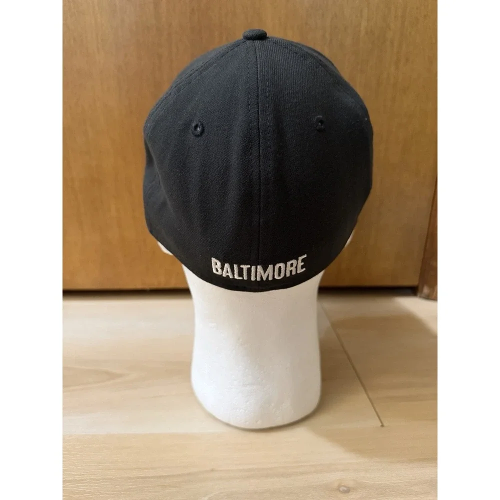 Baltimore Orioles New Era 39Thirty Stretchfit Hat Cap Size S/M Black New
